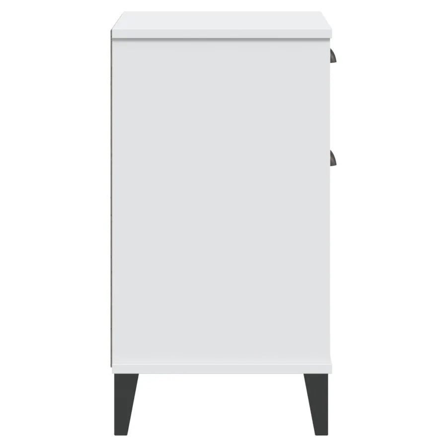 Table de chevet VIKEN blanc bois d'ingénierie - 7