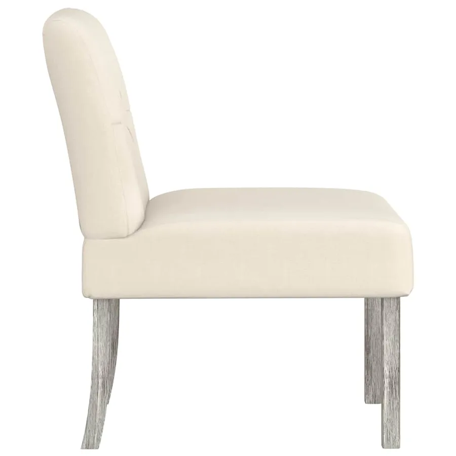 Fauteuil sans accoudoirs lin design de boutons - 4