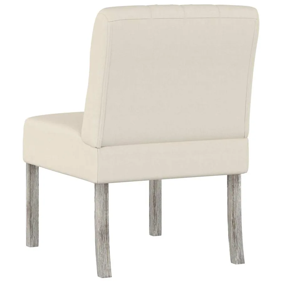 Fauteuil sans accoudoirs lin design de boutons - 5