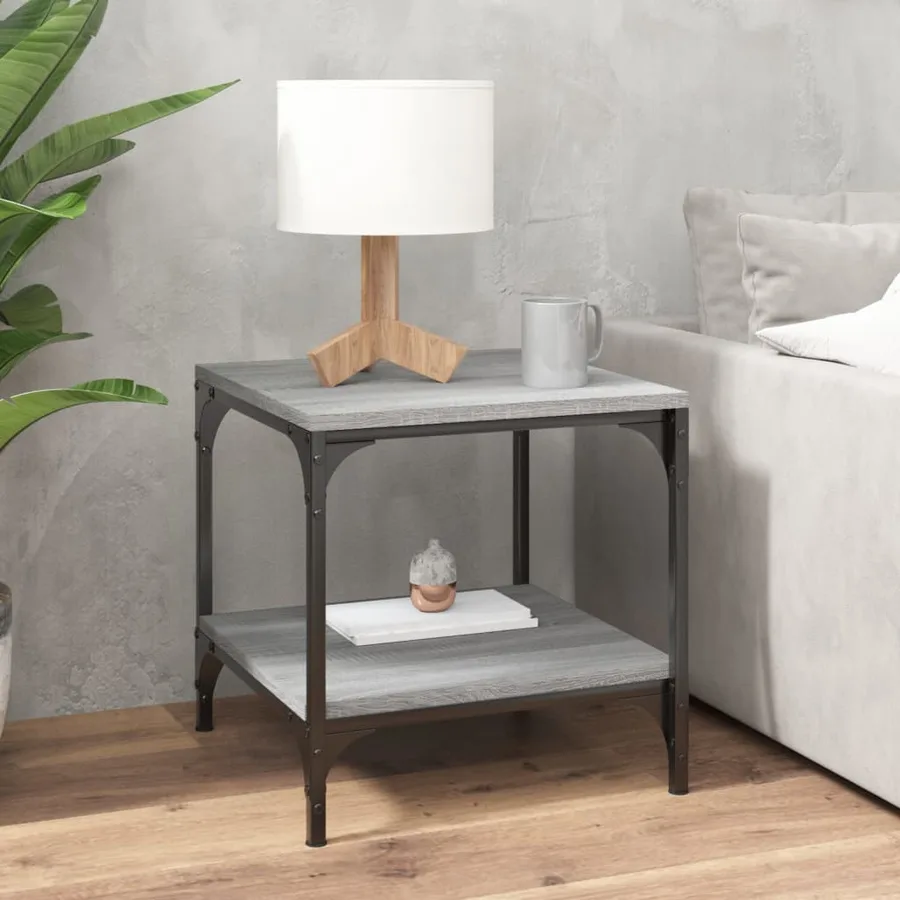 Tables d'appoint 2pcs Sonoma gris 40x40x40 cm Bois d'ingénierie - 3
