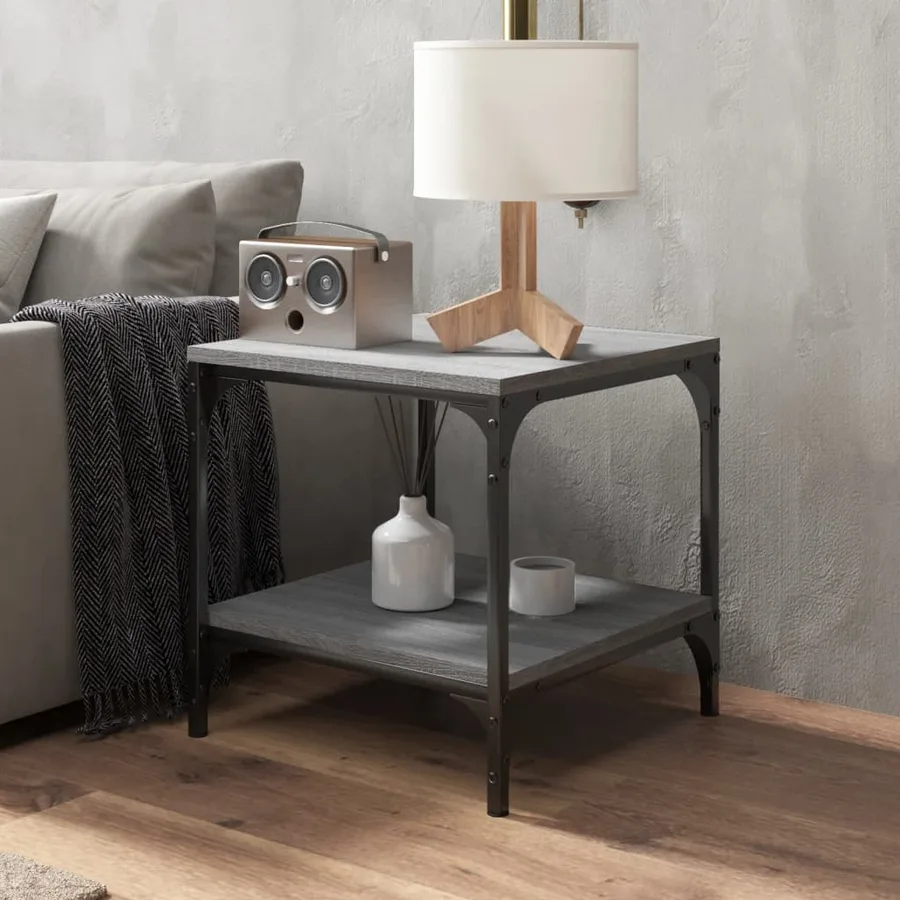 Tables d'appoint 2pcs Sonoma gris 40x40x40 cm Bois d'ingénierie - 4