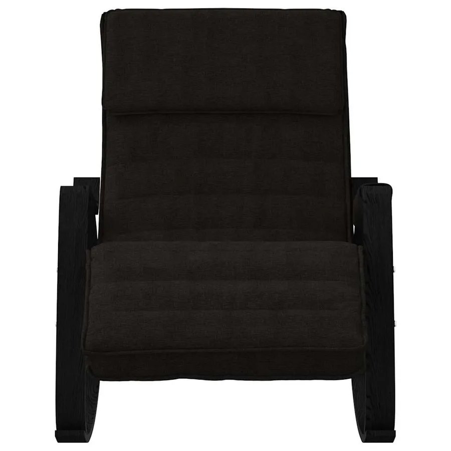 Chaise à bascule Noir Tissu - 3