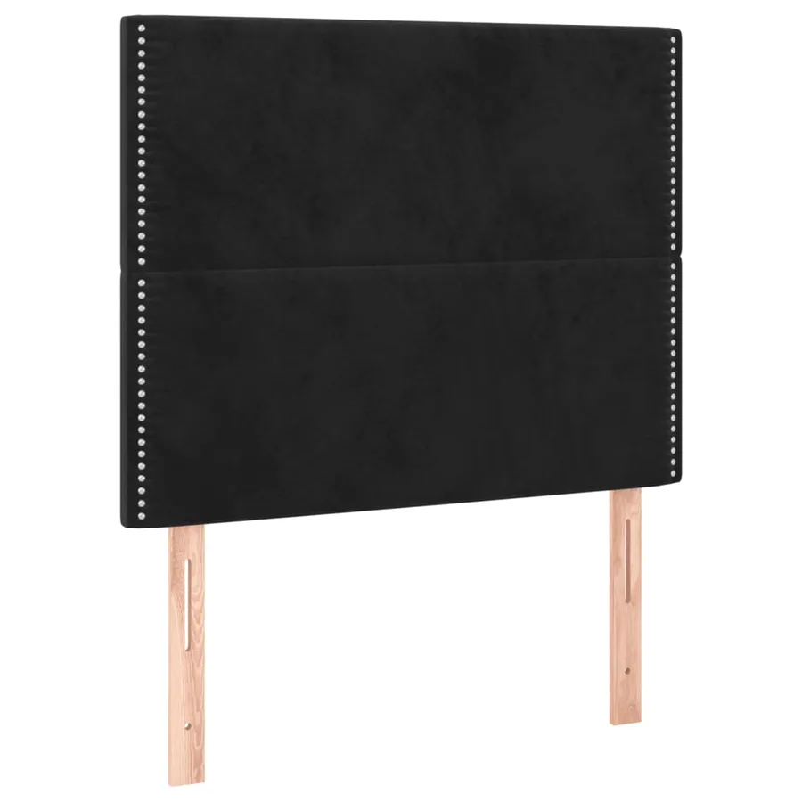 Sommier à lattes de lit avec matelas Noir 90x200 cm Velours - 6