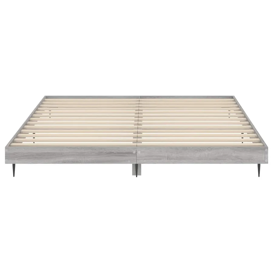 Cadre de lit sans matelas sonoma gris 140x200 cm - 6