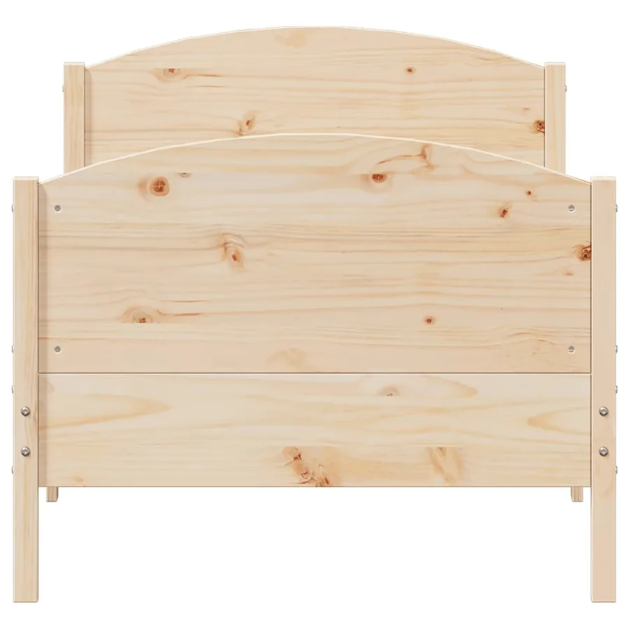 Cadre de lit sans matelas 90x190 cm bois de pin massif - 4