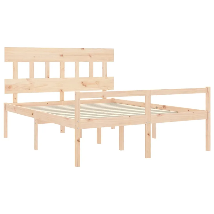 Lit pour personne âgée sans matelas 160x200 cm bois massif - 5