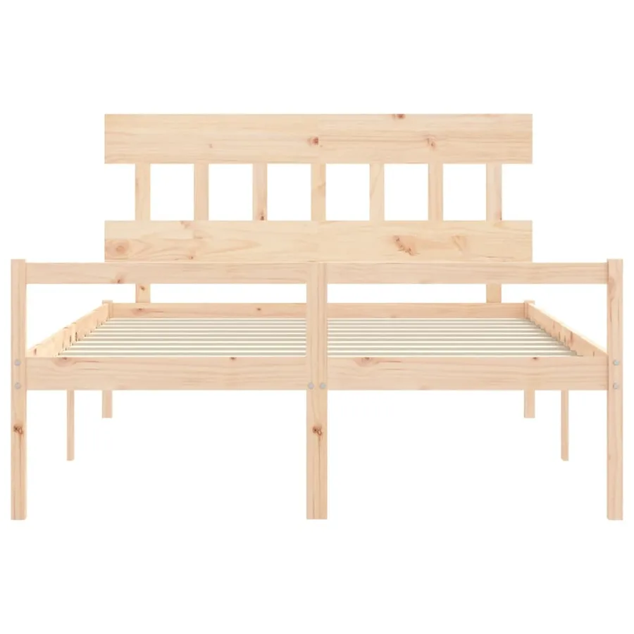 Lit pour personne âgée sans matelas 160x200 cm bois massif - 6