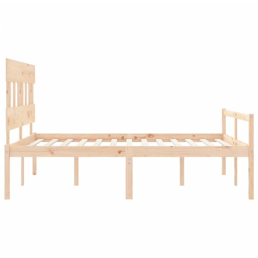 Lit pour personne âgée sans matelas 160x200 cm bois massif - 7