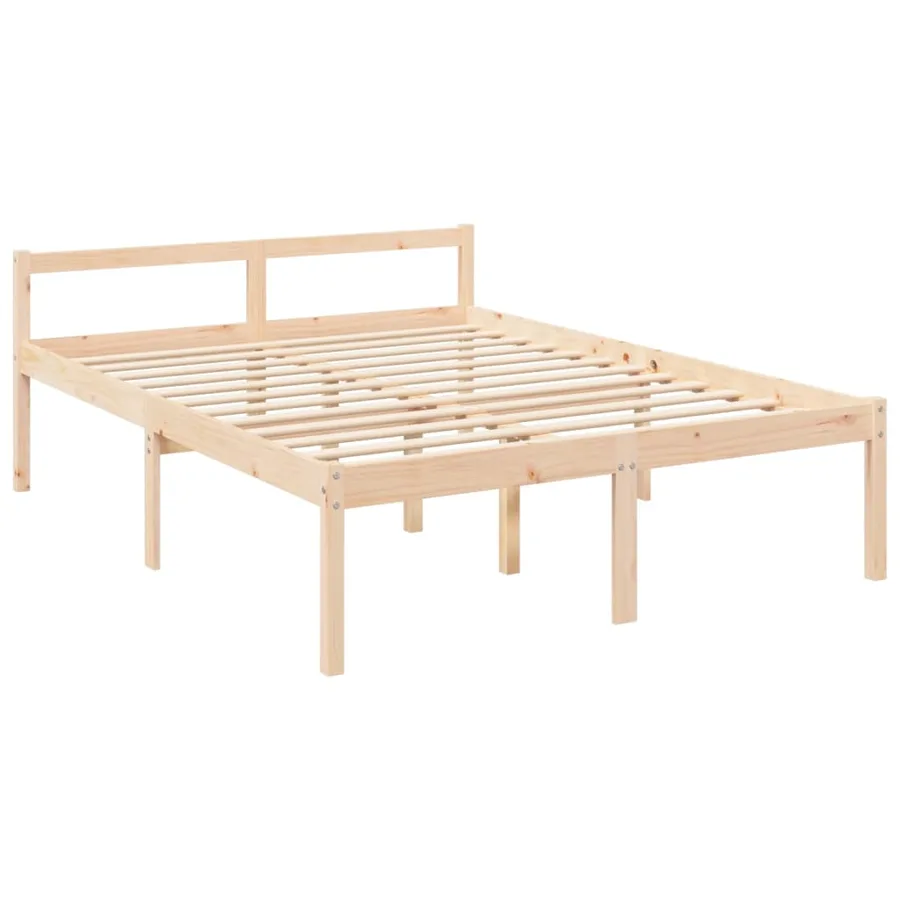 Lit pour personne âgée sans matelas 160x200 cm bois massif - 9