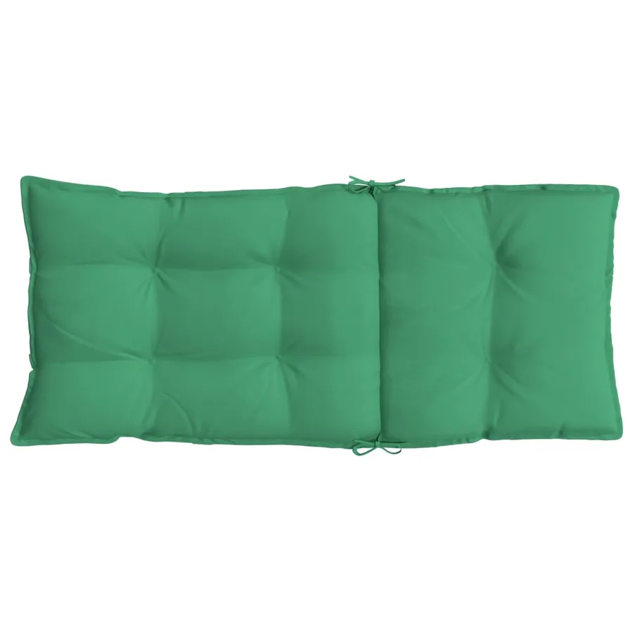 Coussins de chaise à dossier haut lot de 4 vert tissu oxford - 7