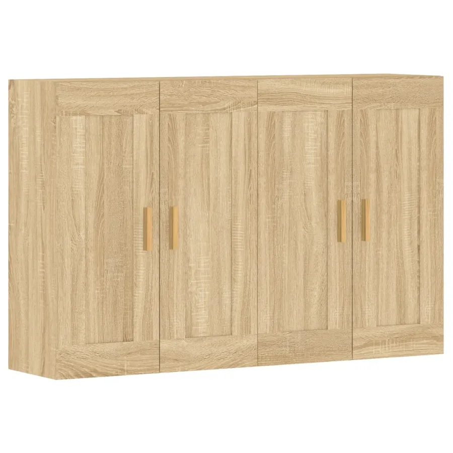 Armoires murales 2 pcs chêne sonoma bois d'ingénierie - 2