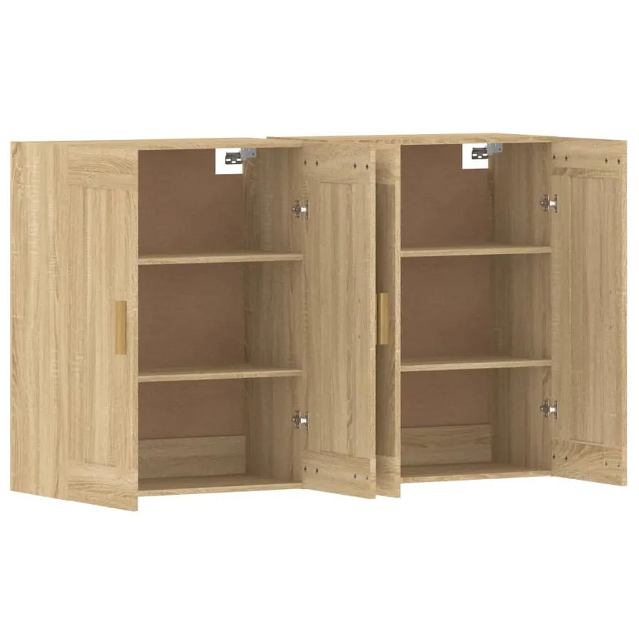 Armoires murales 2 pcs chêne sonoma bois d'ingénierie - 5