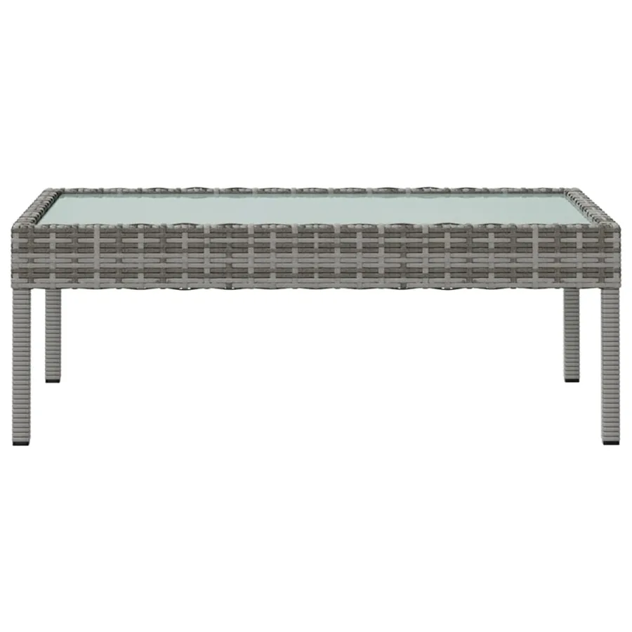 Salon de jardin 8 pcs avec coussins résine tressée gris - 10
