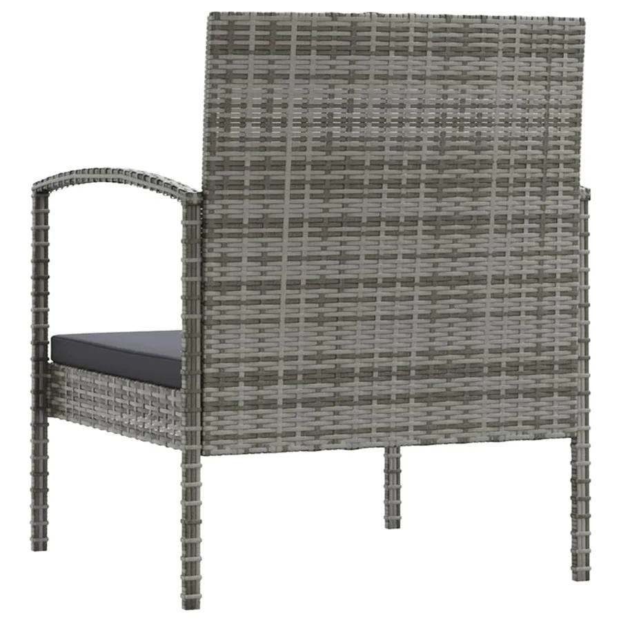 Salon de jardin 8 pcs avec coussins résine tressée gris - 8