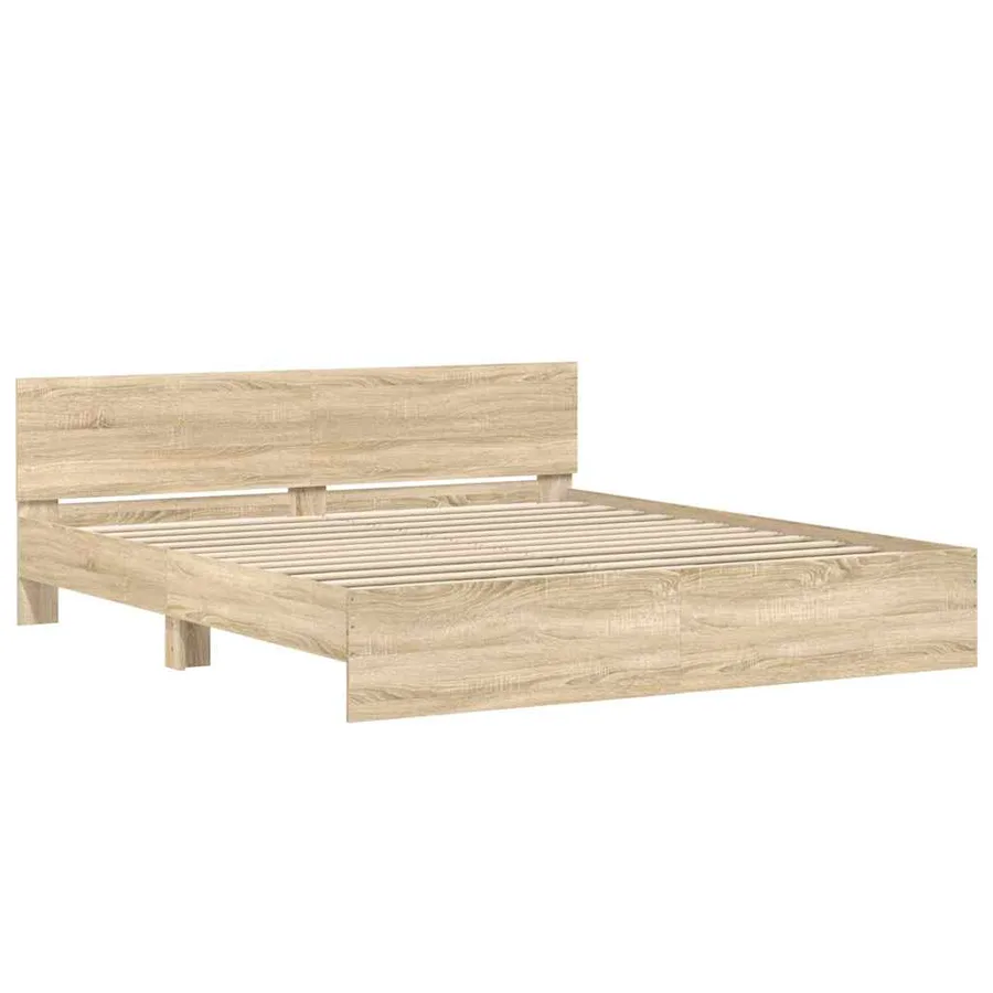 Cadre de lit sans matelas chêne sonoma 200x200 cm - 3