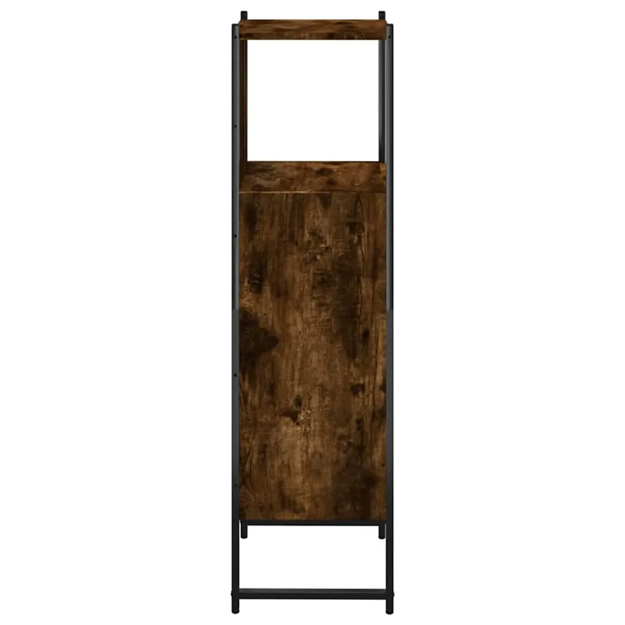 Armoire de salle de bain chêne fumé 33x33x120,5 cm - 7