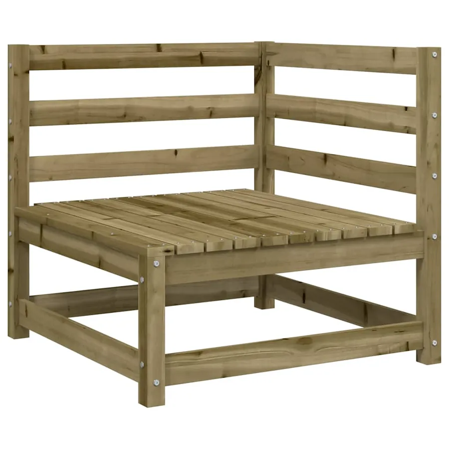 Canapé d'angle de jardin 70x70x67 cm bois de pin imprégné - 2