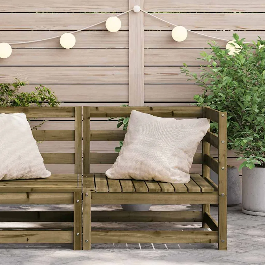 Canapé d'angle de jardin 70x70x67 cm bois de pin imprégné - 3