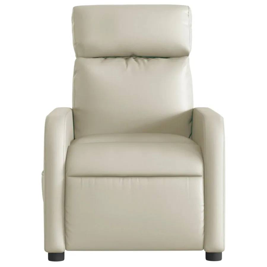 Fauteuil inclinable électrique Crème Similicuir - 9