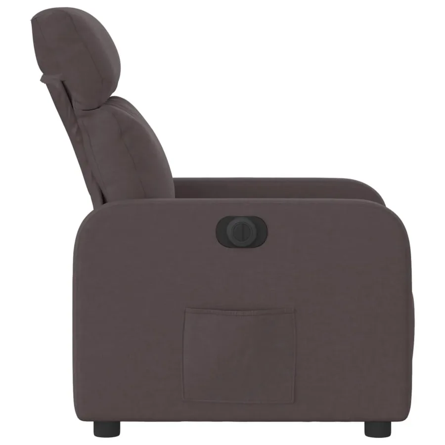 Fauteuil inclinable électrique Marron foncé Tissu - 10