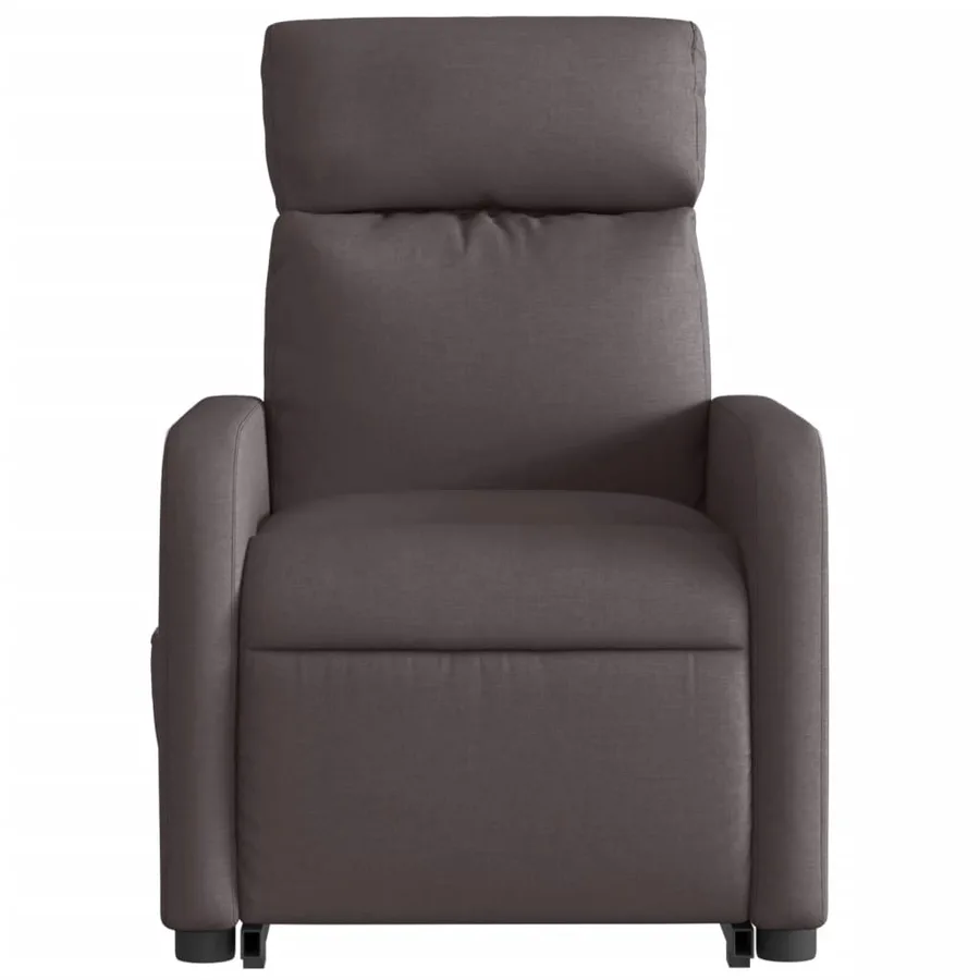 Fauteuil inclinable électrique marron foncé tissu - 9