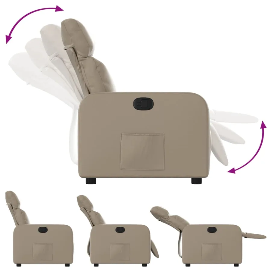 Fauteuil inclinable Cappuccino Similicuir - 4