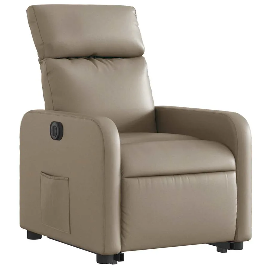 Fauteuil inclinable électrique cappuccino similicuir - 4
