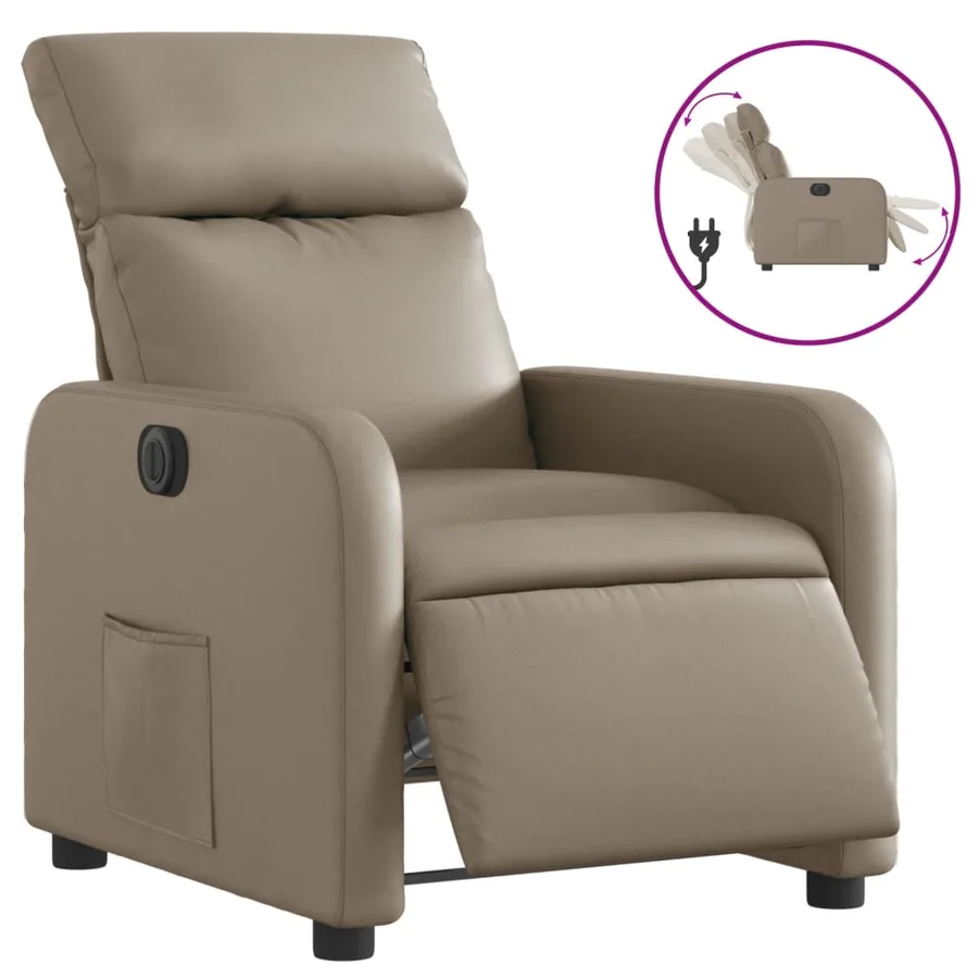 Fauteuil inclinable électrique Cappuccino Similicuir - 2