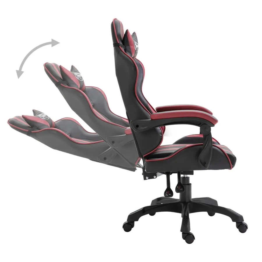 Chaise de jeu Rouge bordeaux Similicuir - 3