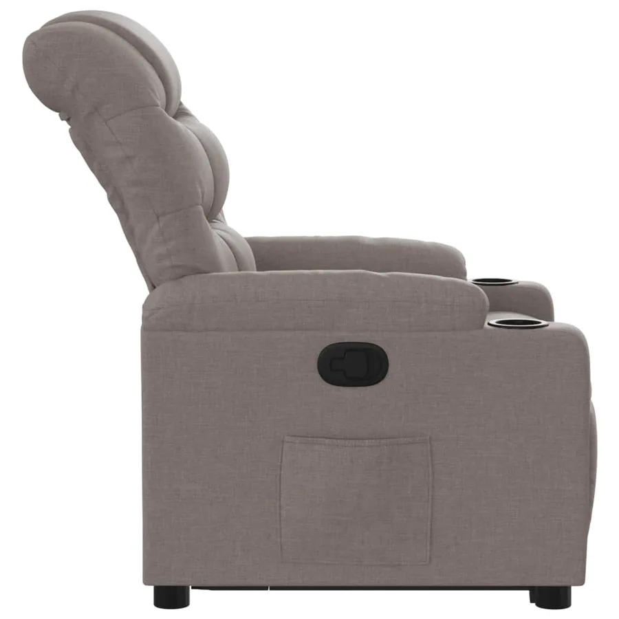 Fauteuil inclinable taupe tissu - 10