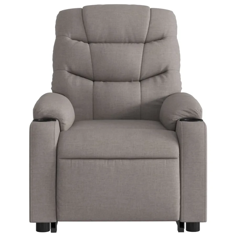 Fauteuil inclinable taupe tissu - 9
