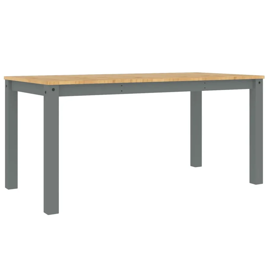 Table à manger PANAMA gris 160x80x75 cm bois massif de pin - 2