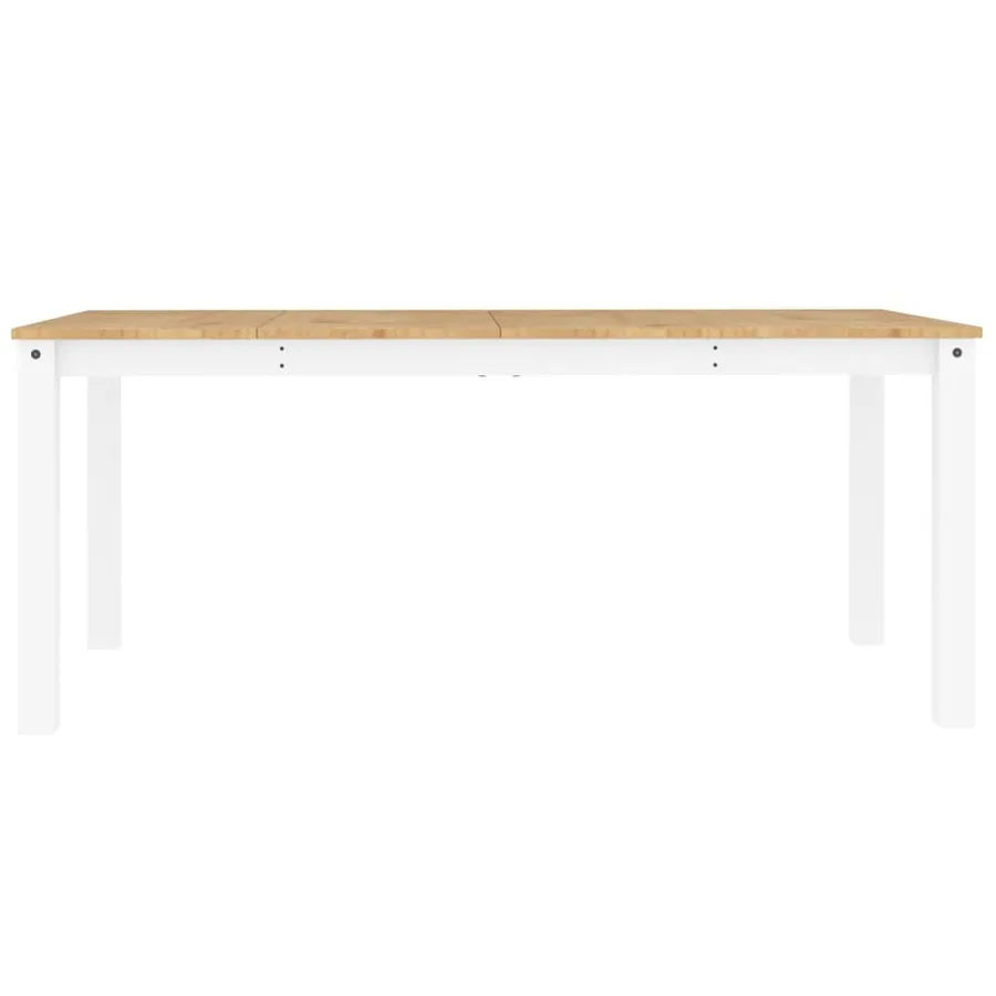Table à manger PANAMA blanc 180x90x75 cm bois massif de pin - 4