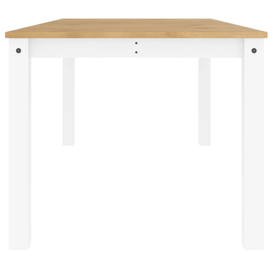 Table à manger PANAMA blanc 180x90x75 cm bois massif de pin - 5