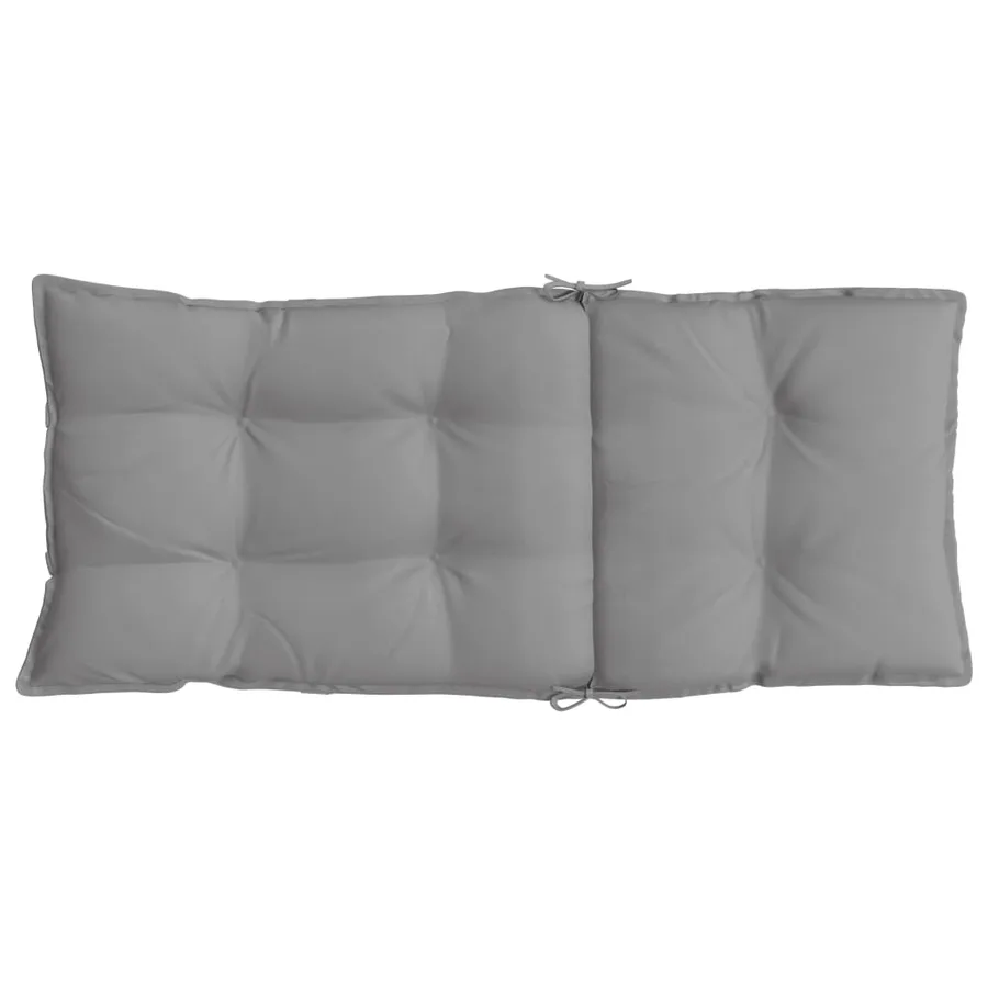 Coussins de chaise à dossier haut lot de 2 gris tissu oxford - 7