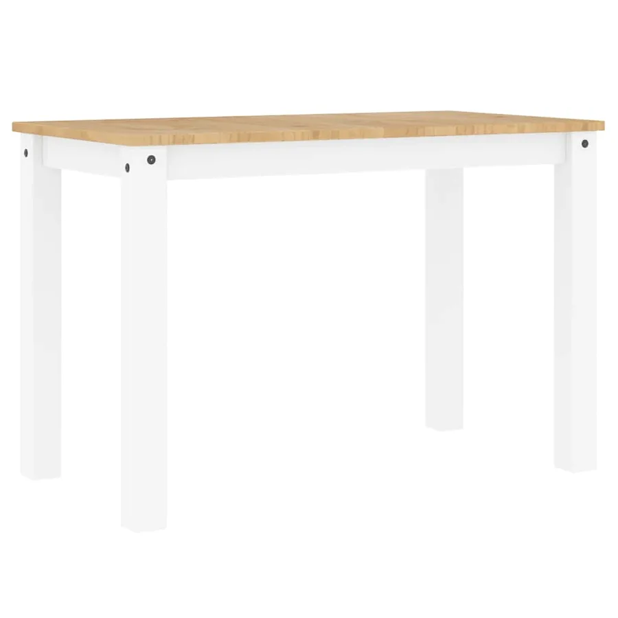 Table à manger PANAMA blanc 112x60x75 cm bois massif de pin - 6