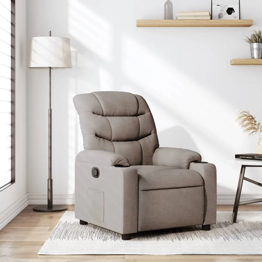 Fauteuil inclinable Taupe Tissu