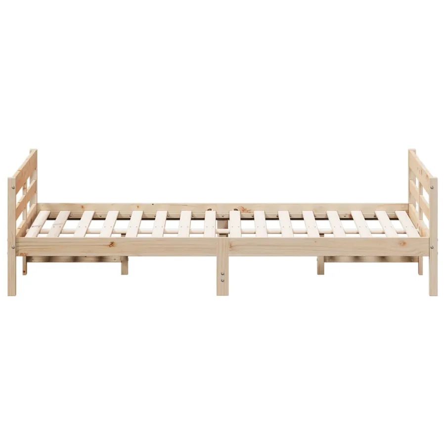 Cadre de lit sans matelas 120x200 cm bois de pin massif - 5