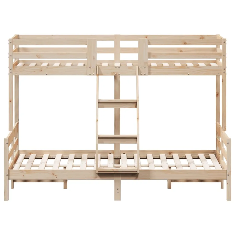 Lit superposé sans matelas 80x200/140x200 cm bois massif - 4