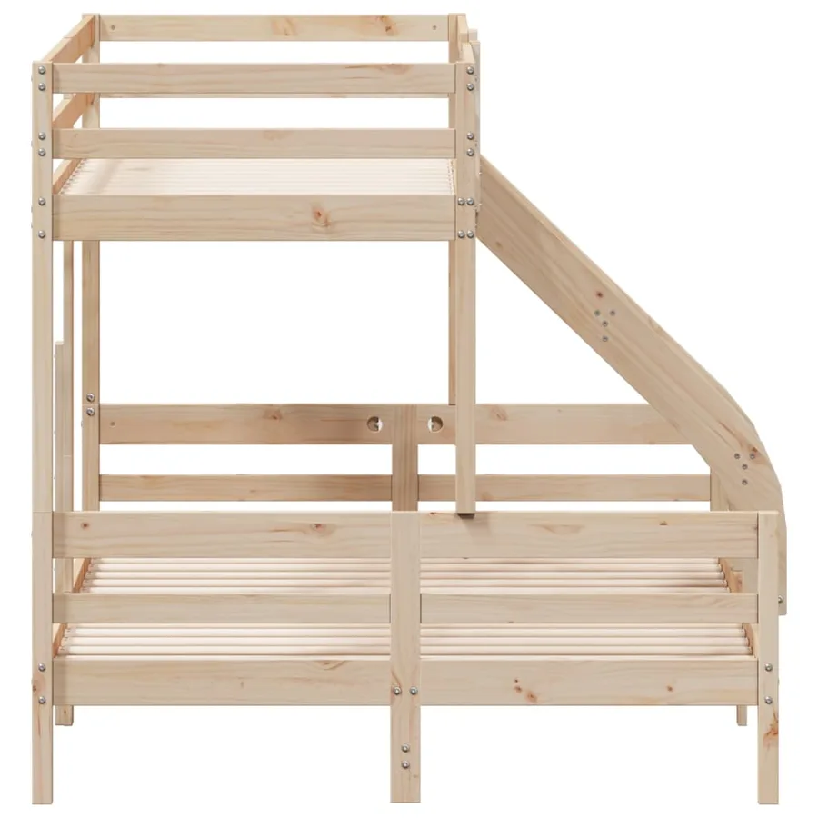 Lit superposé sans matelas 80x200/140x200 cm bois massif - 5