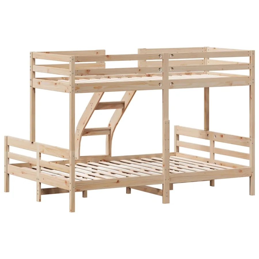 Lit superposé sans matelas 80x200/140x200 cm bois massif - 6