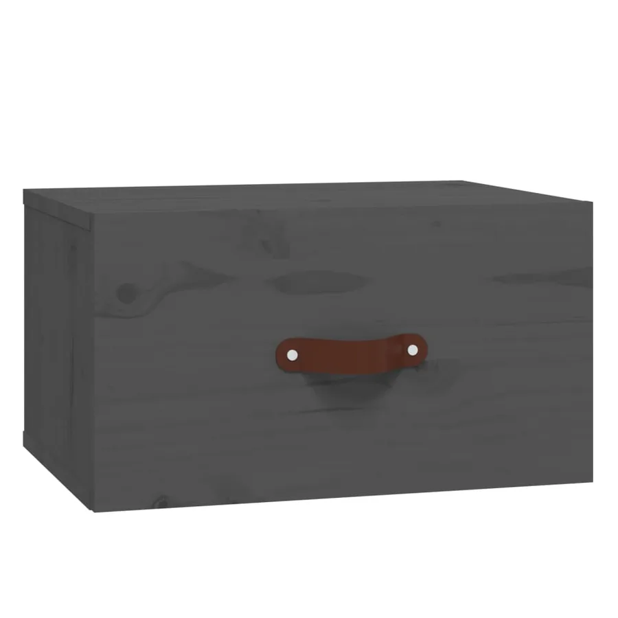 Table de chevet murale Gris 40x29,5x22 cm - 2