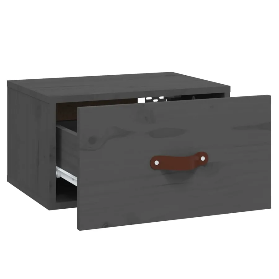 Table de chevet murale Gris 40x29,5x22 cm - 7