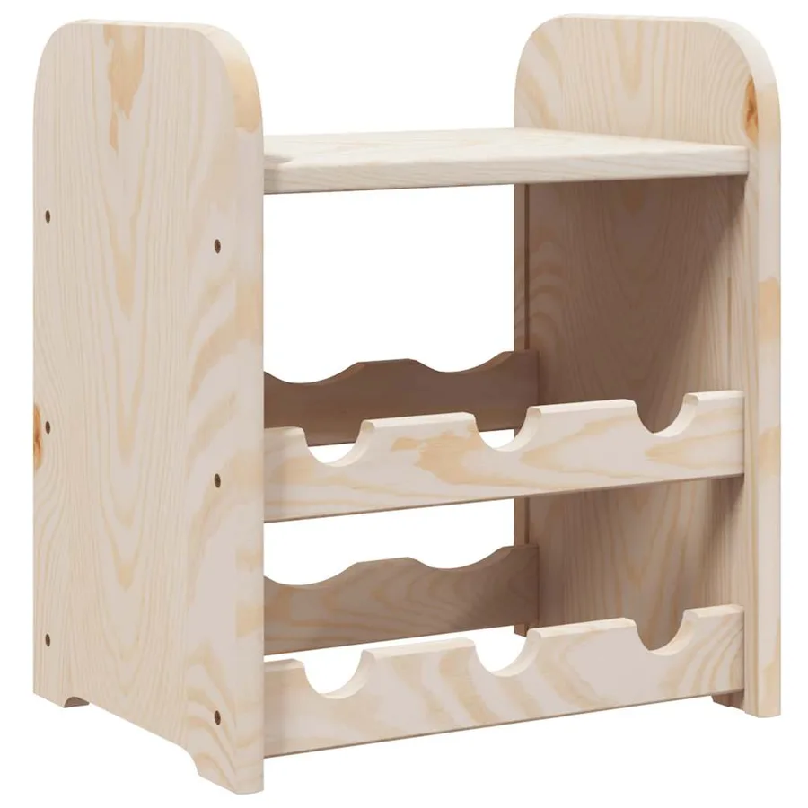 Casier à vin avec panneau supérieur 33x25x37 cm bois pin massif - 2