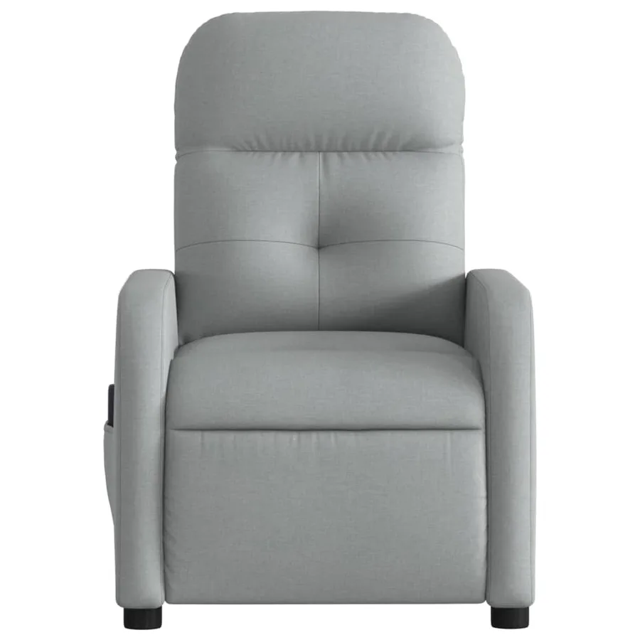Fauteuil de massage inclinable Gris clair Tissu - 7