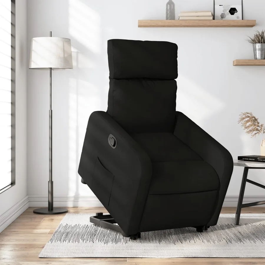 Fauteuil inclinable noir tissu - 15