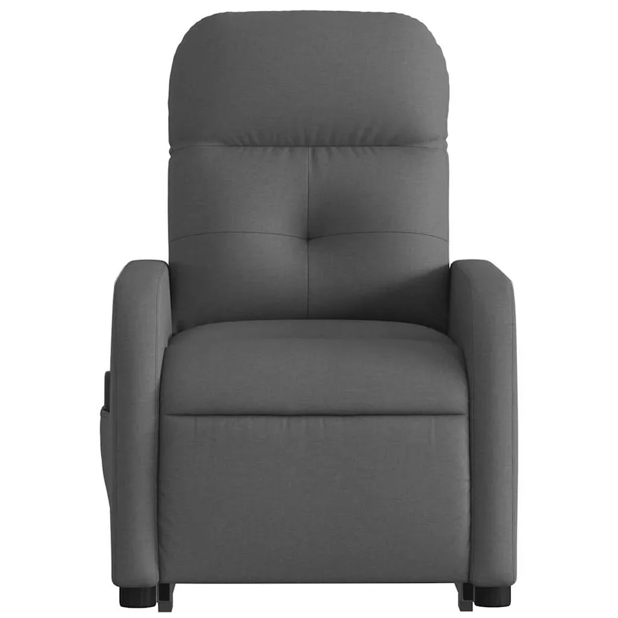 Fauteuil de massage inclinable Gris foncé Tissu - 9