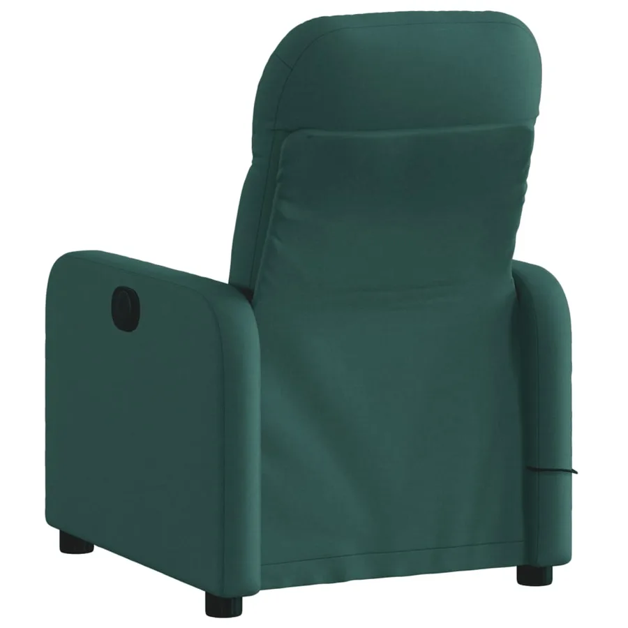 Fauteuil de massage inclinable Vert foncé Tissu - 4