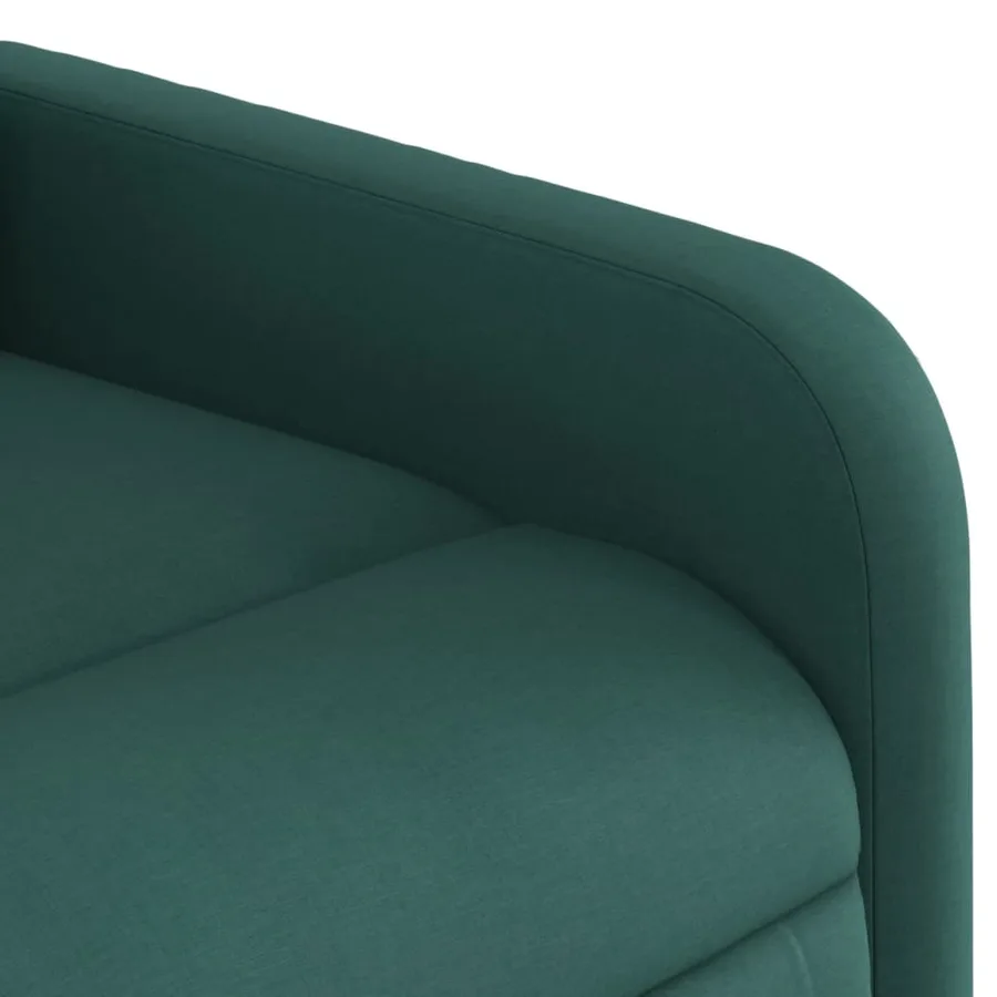 Fauteuil de massage inclinable Vert foncé Tissu - 9