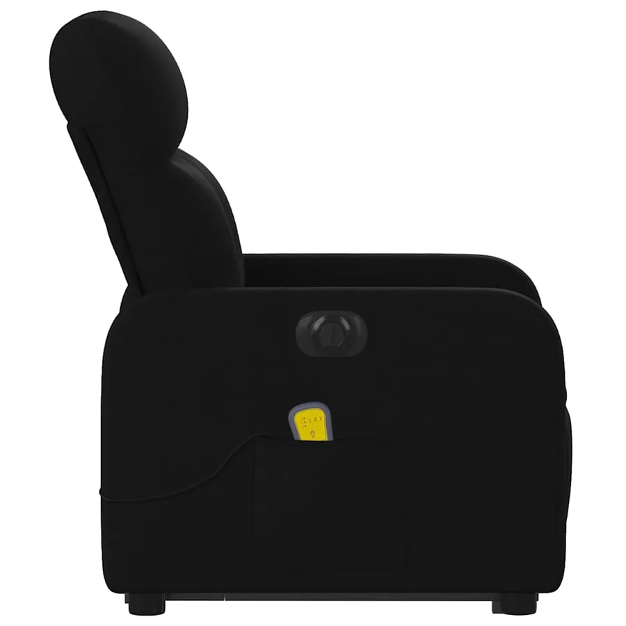 Fauteuil inclinable de massage électrique Noir Tissu - 10